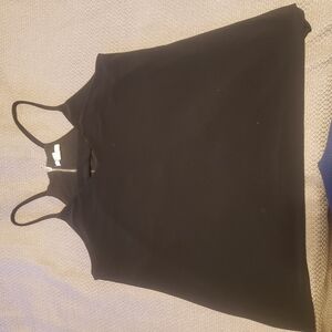 Bar III Black Fitted Crop Tank Top